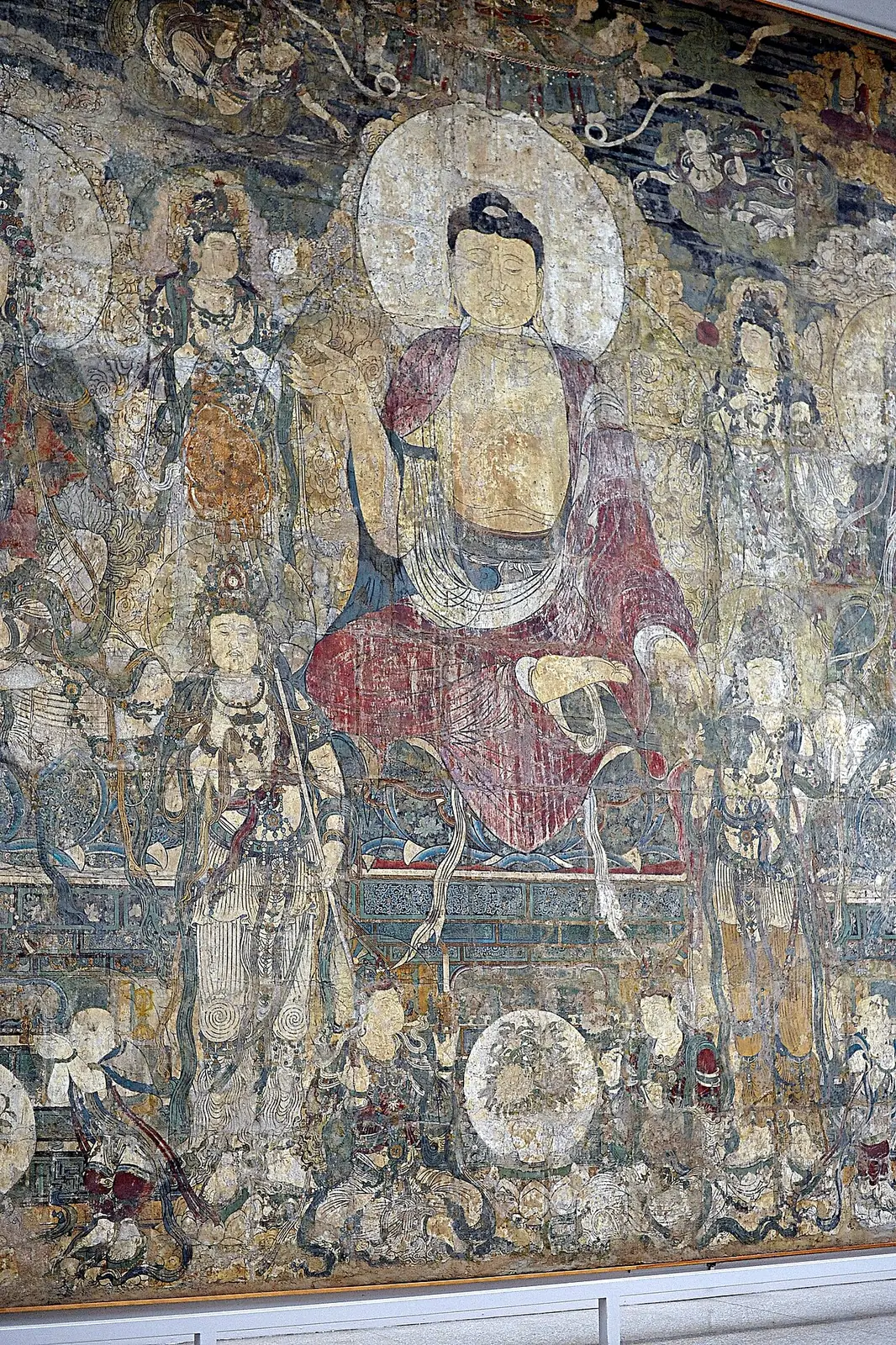 资料图:美国大都会艺术博物馆藏元代壁画《药师佛佛会图》局部原作资料图